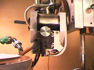 Head mounted on lathe